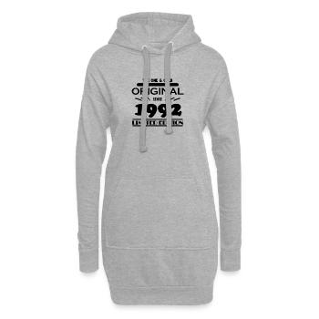 1992 - Baujahr 1992 - Jahrgang 1992 - Hoodie-Kleid - Grau meliert - Vorne