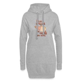 Je crée les ongles que vous voulez manucure - Sweat-shirt à capuche long Femme - gris chiné - Devant
