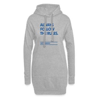 Suivez les règles - Sweat-shirt à capuche long Femme - gris chiné - Devant