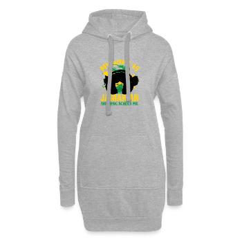 Meine Frau ist Jamaikanerin – nichts schreckt sie - Hoodie-Kleid - Grau meliert - Vorne