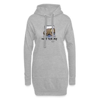Paresse - Sweat-shirt à capuche long Femme - gris chiné - Devant