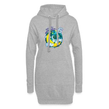 6. Geburtstag 6 Jahre Junge Astronaut Weltall - Hoodie-Kleid - Grau meliert - Vorne