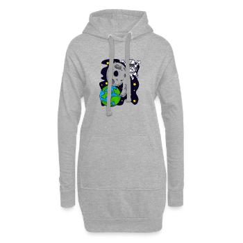 9. Geburtstag - 9 Jahre alt Junge Astronaut - Hoodie-Kleid - Grau meliert - Vorne
