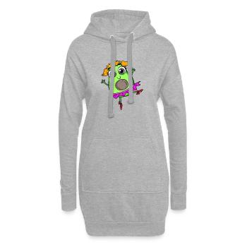 Avocado Tanz Tanzen - Hoodie-Kleid - Grau meliert - Vorne