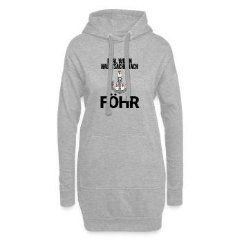 Nordsee Föhr - Hoodie-Kleid - Grau meliert - Vorne