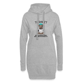 Tier Tierarzt Tiermedizin Geschenk - Hoodie-Kleid - Grau meliert - Vorne
