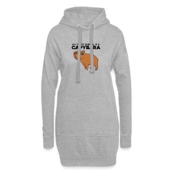 Capybara Capybara Cadeau - Sweat-shirt à capuche long Femme - gris chiné - Devant