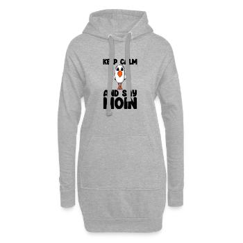Nordsee Plattdeutsch Spruch Moin Möwe - Hoodie-Kleid - Grau meliert - Vorne
