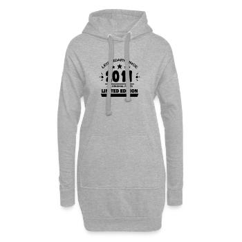 2011 - Hoodie-Kleid - Grau meliert - Vorne