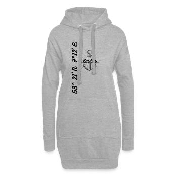 Emden coordonne le mode maritime - Sweat-shirt à capuche long Femme - gris chiné - Devant
