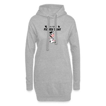 Fête des pères - Famille Père Fils - Sweat-shirt à capuche long Femme - gris chiné - Devant
