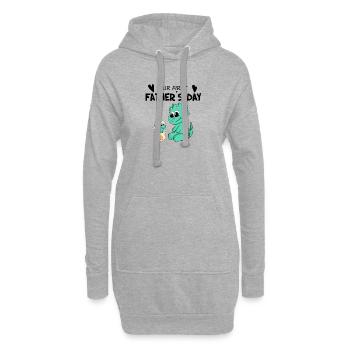 Vatertag - erster Vatertag Geschenk - Hoodie-Kleid - Grau meliert - Vorne