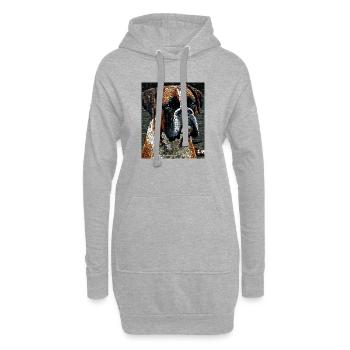 Boxer Dog Mosiac - Sweat-shirt à capuche long Femme - gris chiné - Devant
