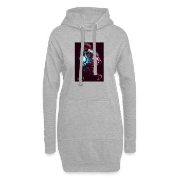 Design futuriste de super-héros pour enfants - Sweat-shirt à capuche long Femme - gris chiné - Devant