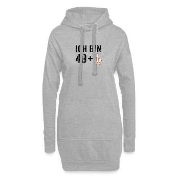 Ich bin 49 plus eins + 1 - 50. Geburtstag - Ü50 - Hoodie-Kleid - Grau meliert - Vorne