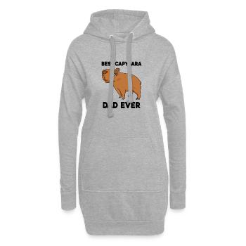 Capybara Père Capybara - Sweat-shirt à capuche long Femme - gris chiné - Devant