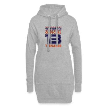 13 ans Adolescent officiel 13e anniversaire - Sweat-shirt à capuche long Femme - gris chiné - Devant