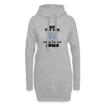 Rügen Spruch Ostsee Urlaub - Hoodie-Kleid - Grau meliert - Vorne