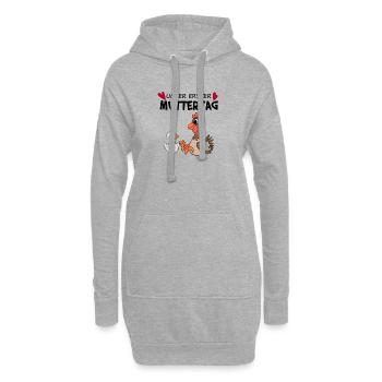 Muttertag - erster Muttertag Geschenk - Hoodie-Kleid - Grau meliert - Vorne