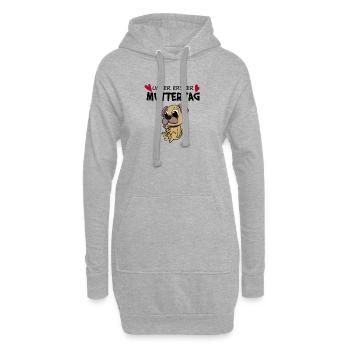 Muttertag - erster Muttertag Geschenk - Hoodie-Kleid - Grau meliert - Vorne