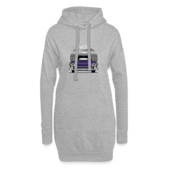 Ride The Classic Purple Car - Hoodie Dress - heather grey - Front