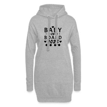 Bébé 2023 - Naissance Enceinte 2023 Grossesse - Sweat-shirt à capuche long Femme - gris chiné - Devant