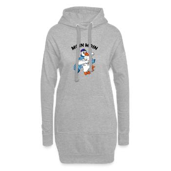 Moin Möwe Nordsee Kapitän - Hoodie-Kleid - Grau meliert - Vorne