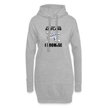 Flugzeug Pilot Spruch Geschenk - Hoodie-Kleid - Grau meliert - Vorne