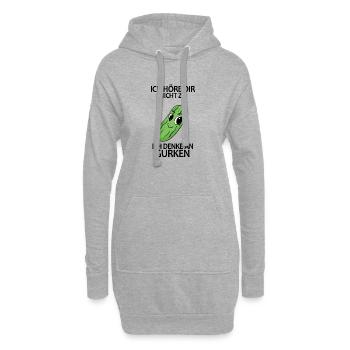 Gurke Spruch - Hoodie-Kleid - Grau meliert - Vorne
