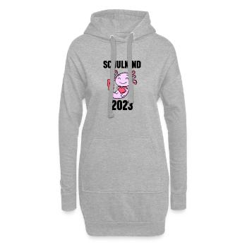 Schuldkind Einschulung 2023 - Hoodie-Kleid - Grau meliert - Vorne