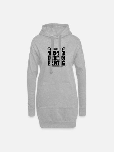 Geselle 2023 Gesellenprüfung - Hoodie-Kleid - Grau meliert