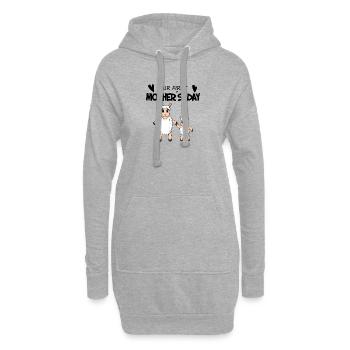 Muttertag - erster Muttertag Geschenk - Hoodie-Kleid - Grau meliert - Vorne