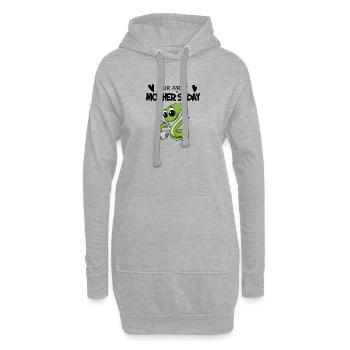 Muttertag - erster Muttertag Geschenk - Hoodie-Kleid - Grau meliert - Vorne