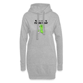 Vatertag - erster Vatertag Geschenk - Hoodie-Kleid - Grau meliert - Vorne