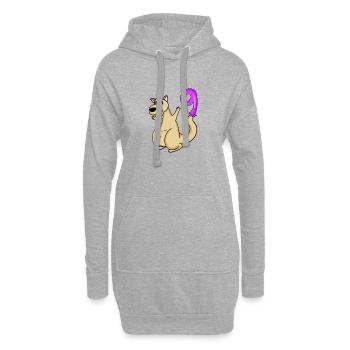 9 Anniversaire 9 ans avec motif animal - neuf - Sweat-shirt à capuche long Femme - gris chiné - Devant