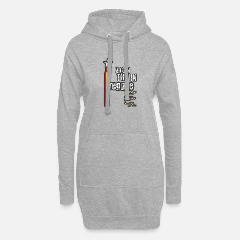reggae stern plus - Hoodie-Kleid - Grau meliert