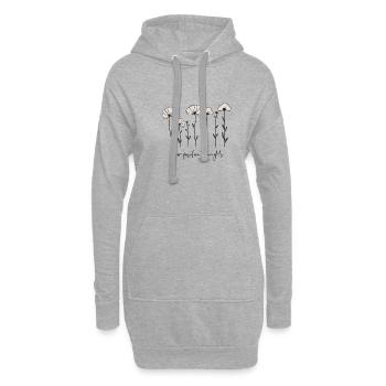 Grow positive thoughts - Hoodie-Kleid - Grau meliert - Vorne