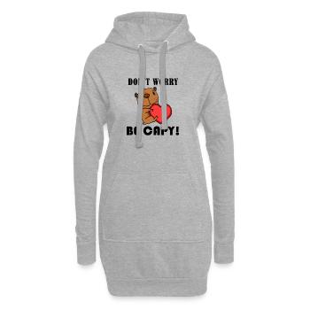 Capybara Capybara Cadeau - Sweat-shirt à capuche long Femme - gris chiné - Devant