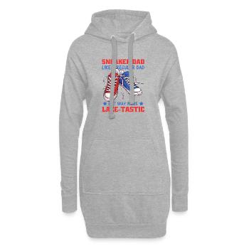Sneakerhead Sammler - Hoodie-Kleid - Grau meliert - Vorne