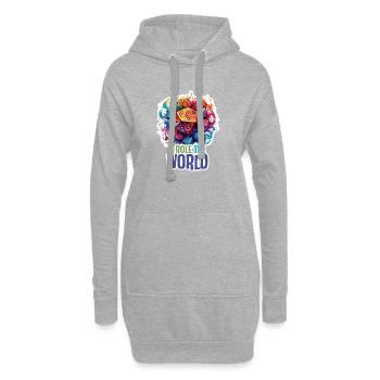 I Role the World – Conception de Jeux de Rôle Fantastique - Sweat-shirt à capuche long Femme - gris chiné - Devant