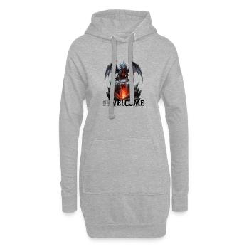 Bienvenue sur le t-shirt RPG The Dragon’s Den - Sweat-shirt à capuche long Femme - gris chiné - Devant