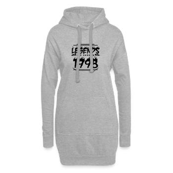 Legende 1998 - Jahrgang 1998 - Baujahr 1998 - Hoodie-Kleid - Grau meliert - Vorne
