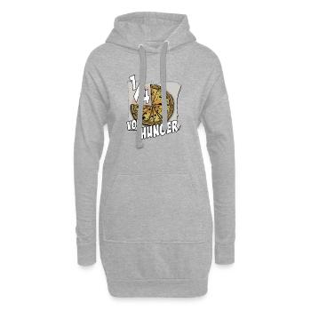 ein viertel vor hunger - Hoodie-Kleid - Grau meliert - Vorne