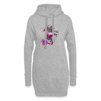 Dragon mystique astucieux dans le style aquarelle - Sweat-shirt à capuche long Femme - gris chiné - Devant