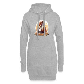 Coffee And Dragon Fantasy LARP RPG Shirt - Hoodie-Kleid - Grau meliert - Vorne