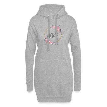 Aada Mädchen Name Baby Geschenk - Hoodie-Kleid - Grau meliert - Vorne