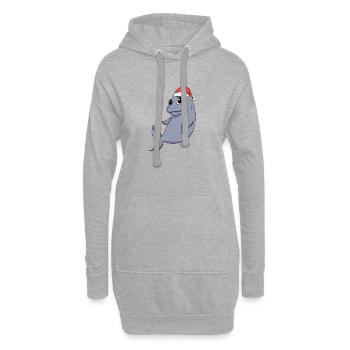 Dugong Weihnachten - Hoodie-Kleid - Grau meliert - Vorne