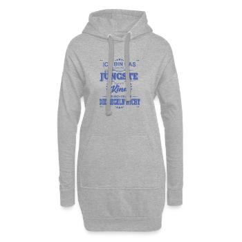 Ich bin das Jüngste Kind für mich gelten die - Hoodie-Kleid - Grau meliert - Vorne