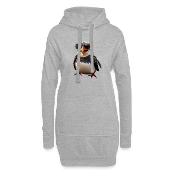 Pinguin Sonnenbrille Geschenk Ich Liebe Pinguine - Hoodie-Kleid - Grau meliert - Vorne