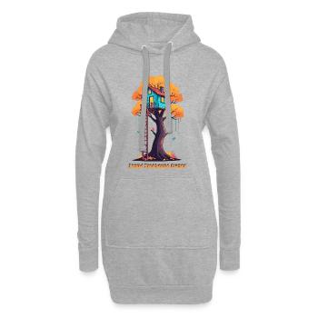 Fier propriétaire d’une cabane dans les arbres - Sweat-shirt à capuche long Femme - gris chiné - Devant